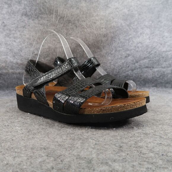Naot Shoes Womens 40 Sandals Wedge Adjustable Leather Cork Fashion Comfort Kayla - Picture 1 of 15